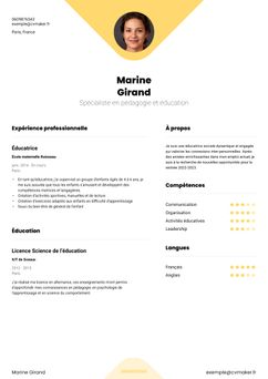 Choisissez le modèle Yale et créez un CV professionnel