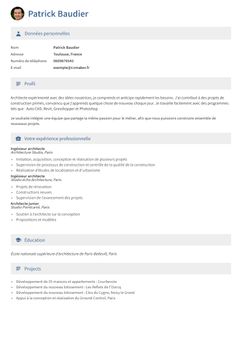 Choisissez le modèle Berkeley et créez un CV professionnel